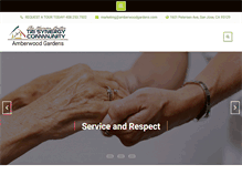 Tablet Screenshot of amberwoodgardens.com